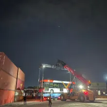 Unloading  EBus Transjakarta