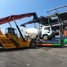 Unloading Concrate Mixer Truck HOWO