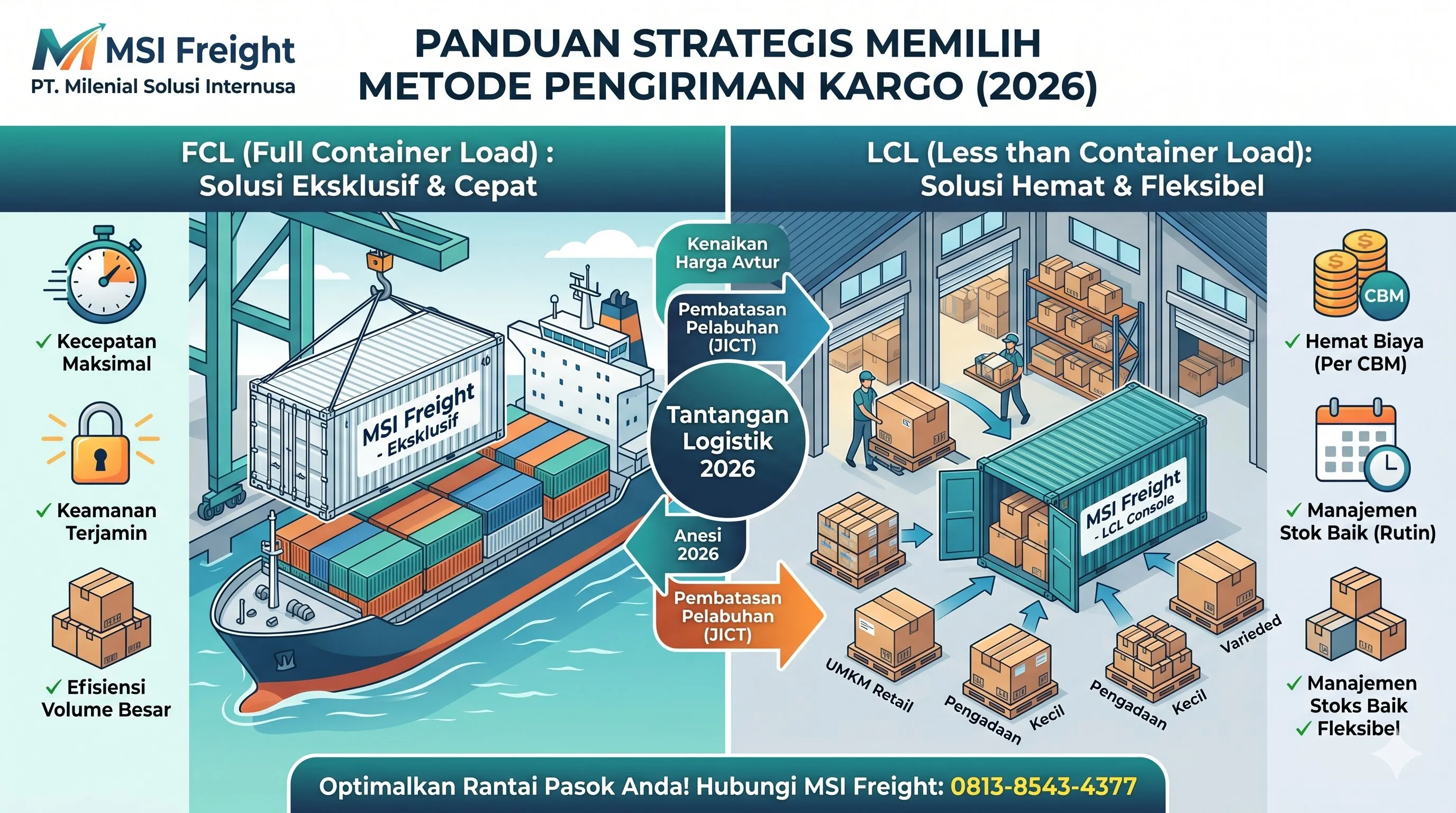 FCL VS. LCL: PANDUAN STRATEGIS MEMILIH METODE PENGIRIMAN KARGO YANG TEPAT UNTUK BISNIS ANDA