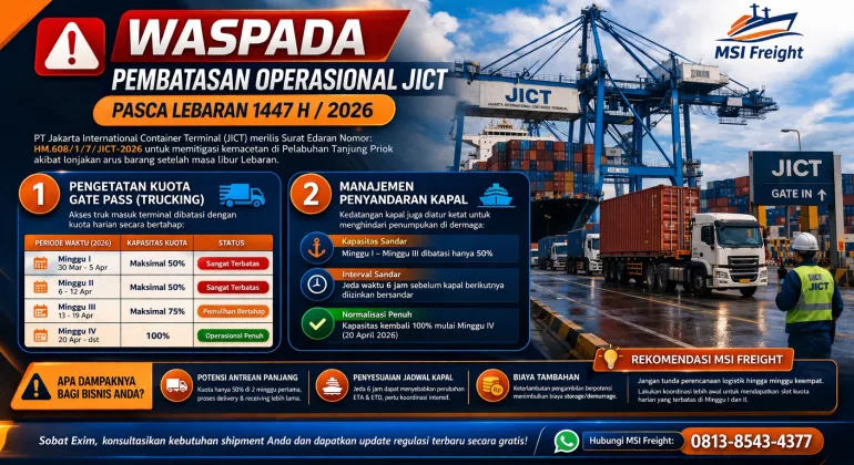 WASPADA PEMBATASAN OPERASIONAL JICT PASCA LEBARAN 1447 H / 2026