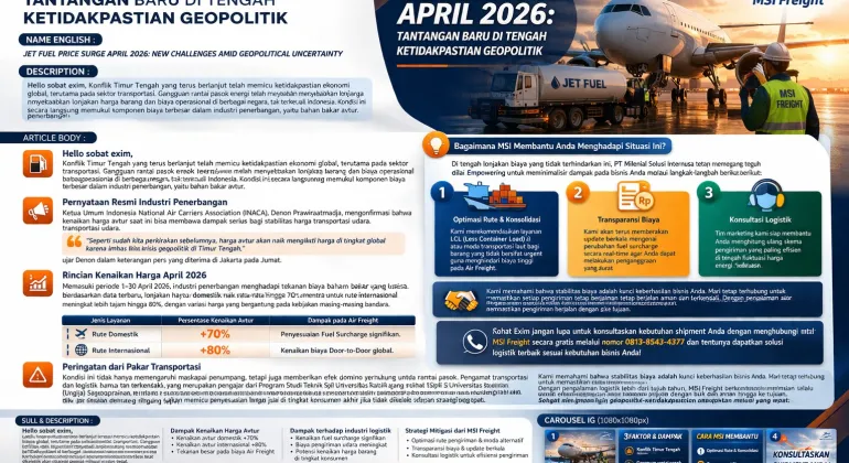 LAJU HARGA AVTUR APRIL 2026: TANTANGAN BARU DI TENGAH KETIDAKPASTIAN GEOPOLITIK